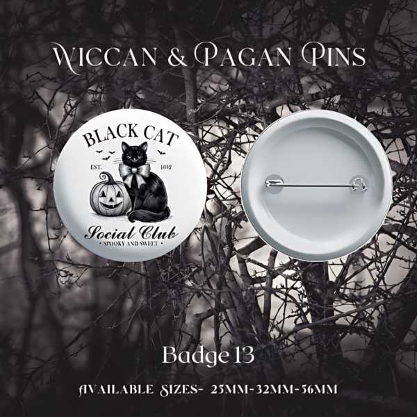 Wiccan/Pagan Badge - Black Cat Social Club