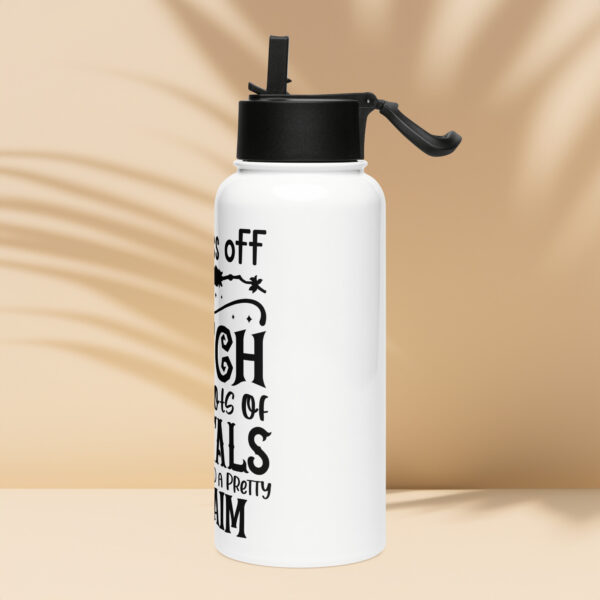 Stainless steel water bottle with a straw lid - Image 4