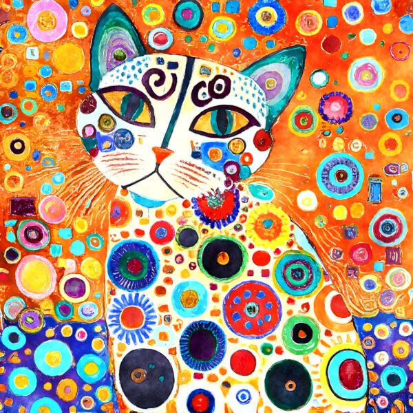 Klimt-Inspired Cat Greeting Cards – Boxed Set of 12 - Image 3