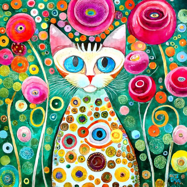 Klimt-Inspired Cat Greeting Cards – Boxed Set of 12 - Image 6