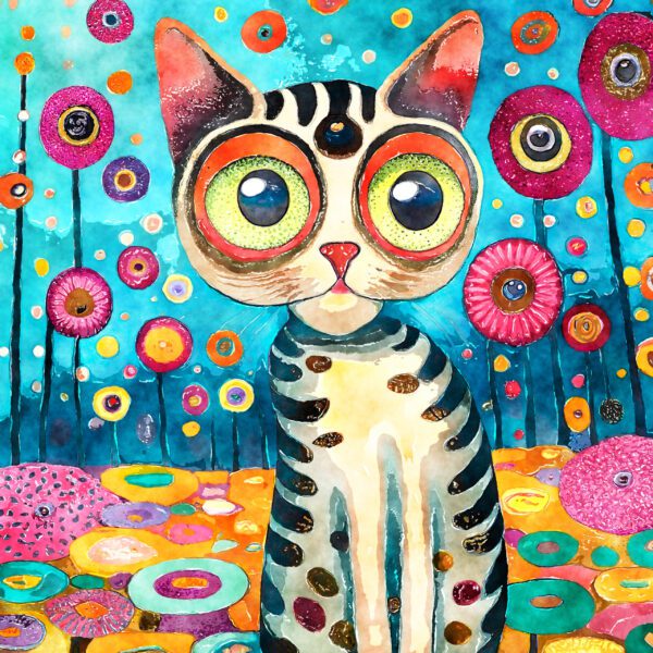 Klimt-Inspired Cat Greeting Cards – Boxed Set of 12 - Image 9