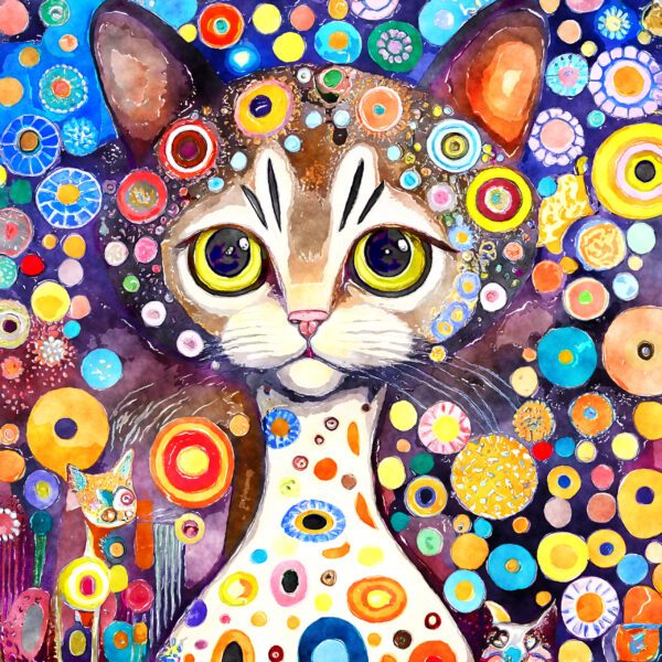 Klimt-Inspired Cat Greeting Cards – Boxed Set of 12 - Image 10