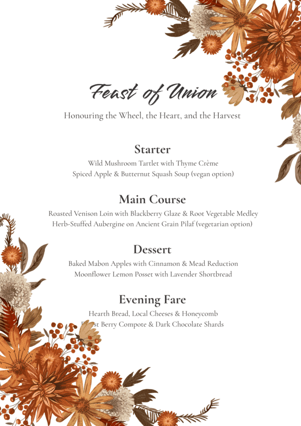 Mabon Wedding Menu – A Celebration of Autumn’s Bounty - Image 2