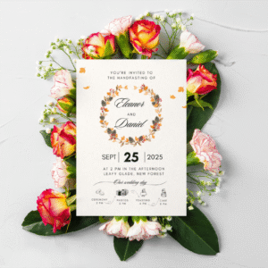 Autumn Colour Handfasting Invite