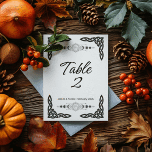 Celtic Knot & Moon Phase Table Number