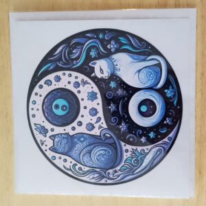 Yin-Yang Cats Card