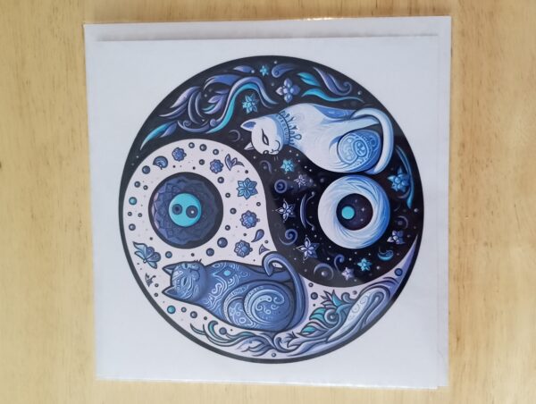 Yin-Yang Cats Card