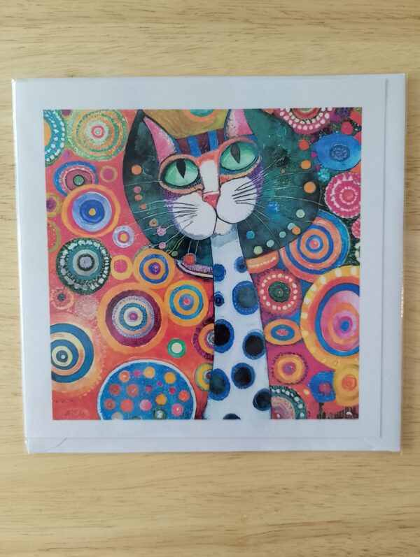 Long-Neck Cat Card