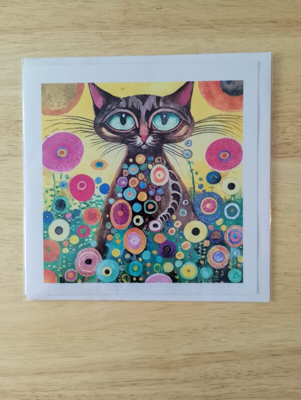 Patterned Cat Card